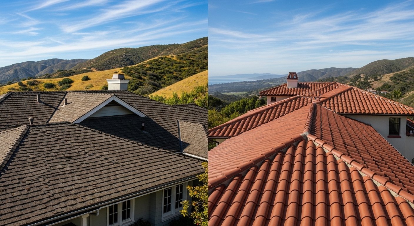 Tile vs Shingle Roofing on the Central Coast